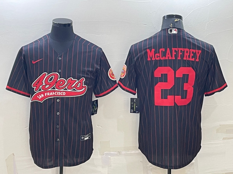 Men's San Francisco 49ers Christian McCaffrey #23 Black Player Jerseys Joint Edition