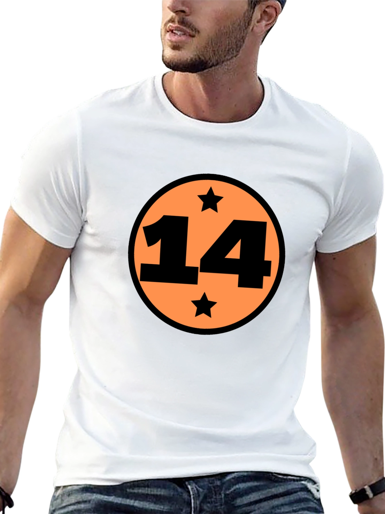 Dragonball Inspired Black T-Shirt with Number 14 Design
