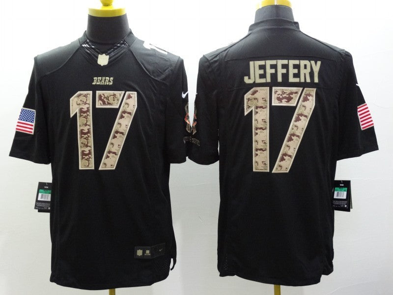 Men's Chicago Bears Alshon Jeffery #17 Black Game Player Jerseys