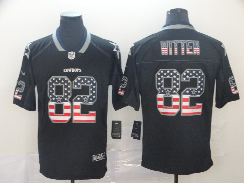 Men's Dallas Cowboys Jason Witten #82 Black Game Jerseys