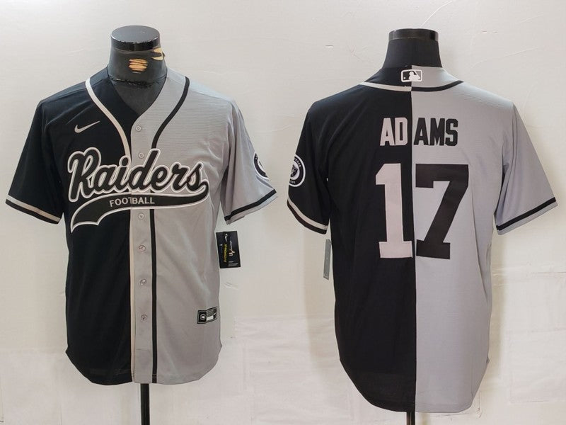 Men's Las Vegas Raiders Davante Adams #17 Black/Gray Game Jerseys