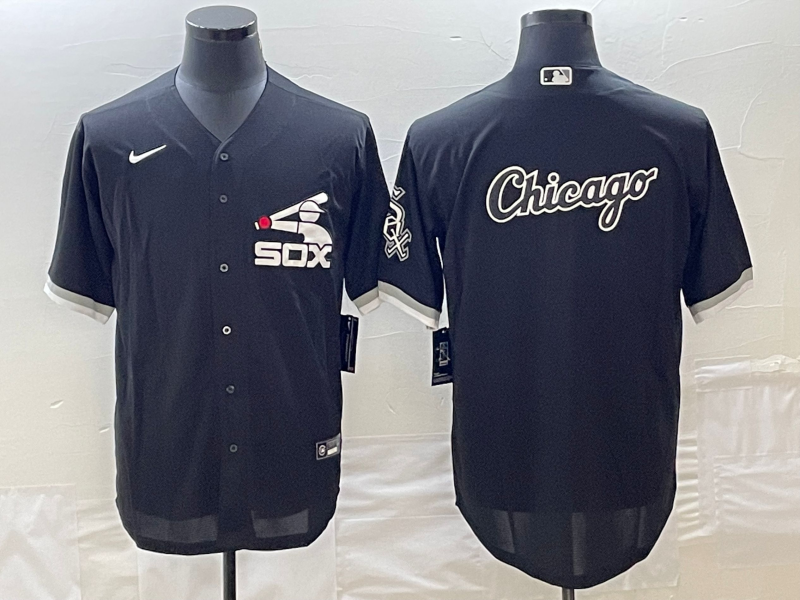 Men's Chicago White Sox Black Replica Game Jerseys