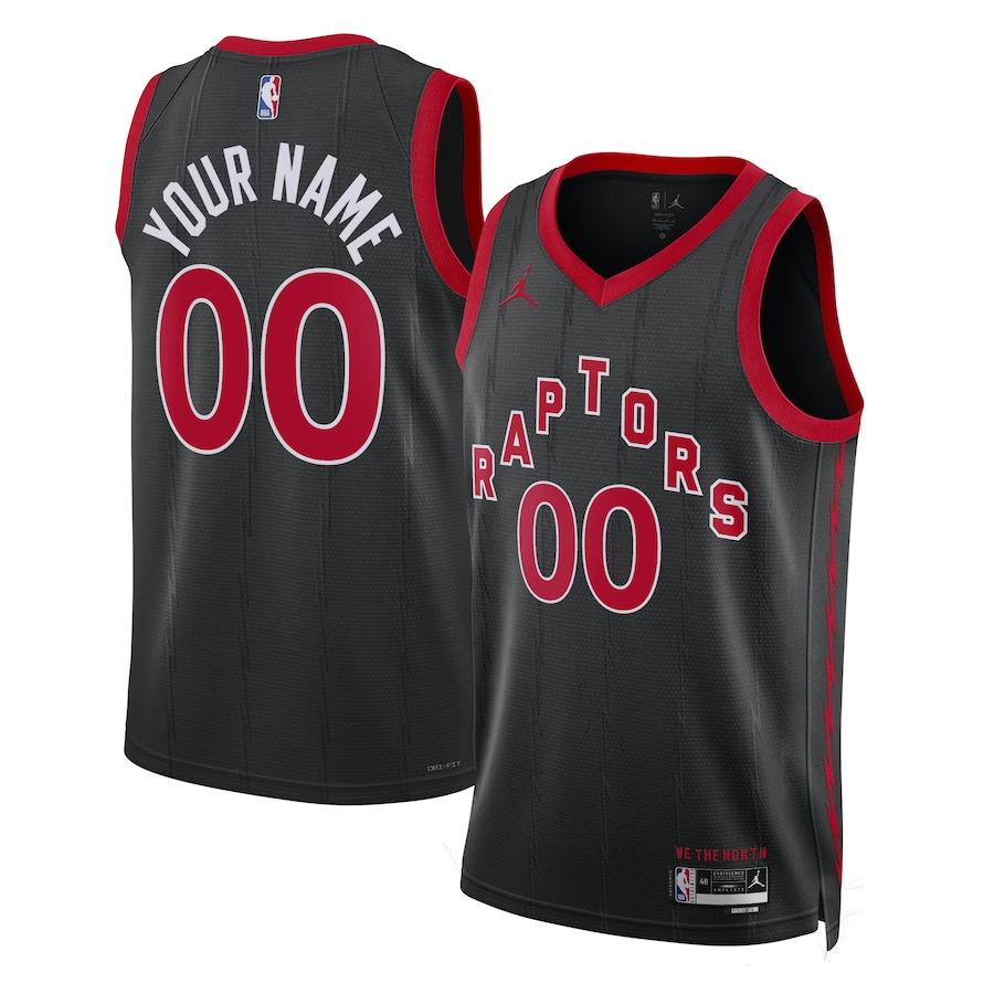 Men's Toronto Raptors Black 2022/23 Swingman Custom Jerseys - Statement Edition