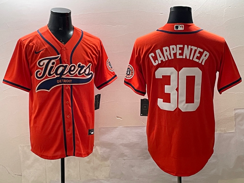 Men's Detroit Tigers Kerry Carpenter #30 Orange Replica Player Jerseys