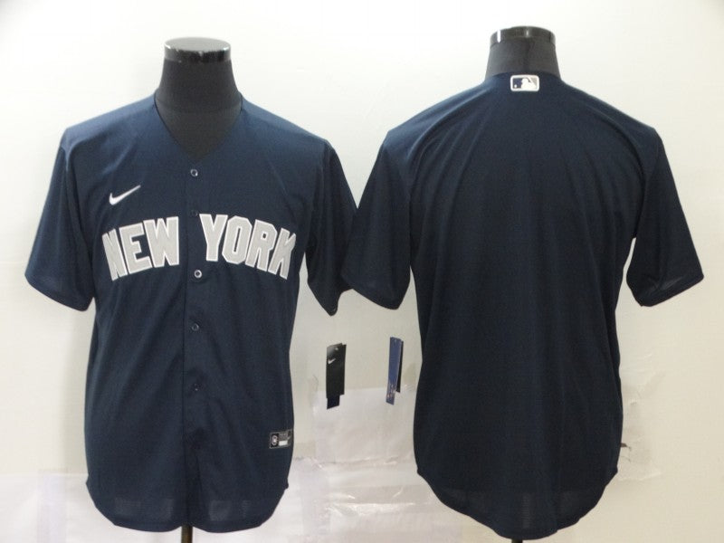 Men's New York Yankees Navy Replica Blank Jerseys