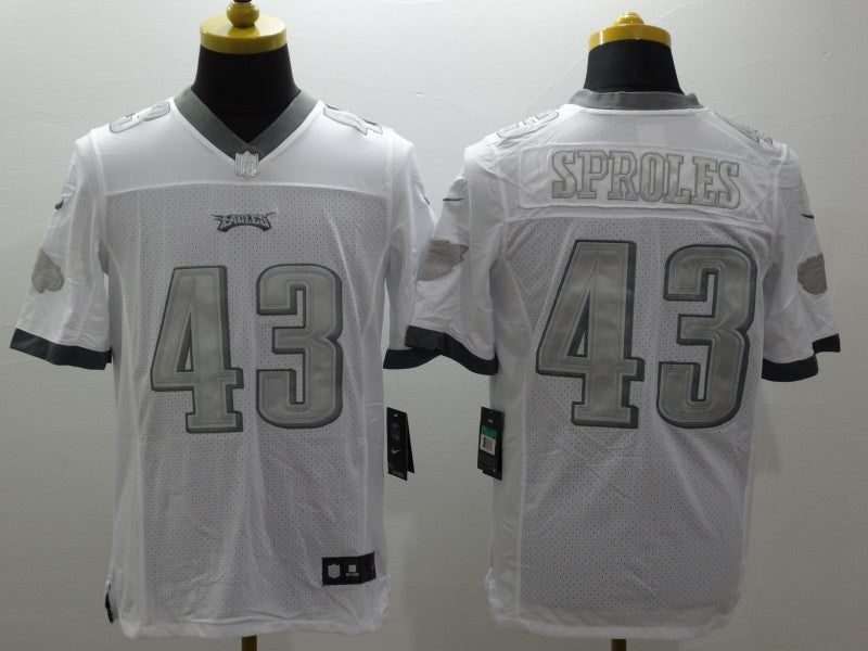 Men's Philadelphia Eagles Darren Sproles #43 White Game Jerseys