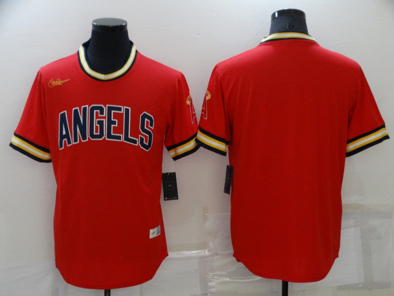 Men's Los Angeles Angels Red Replica Team Blank Jerseys
