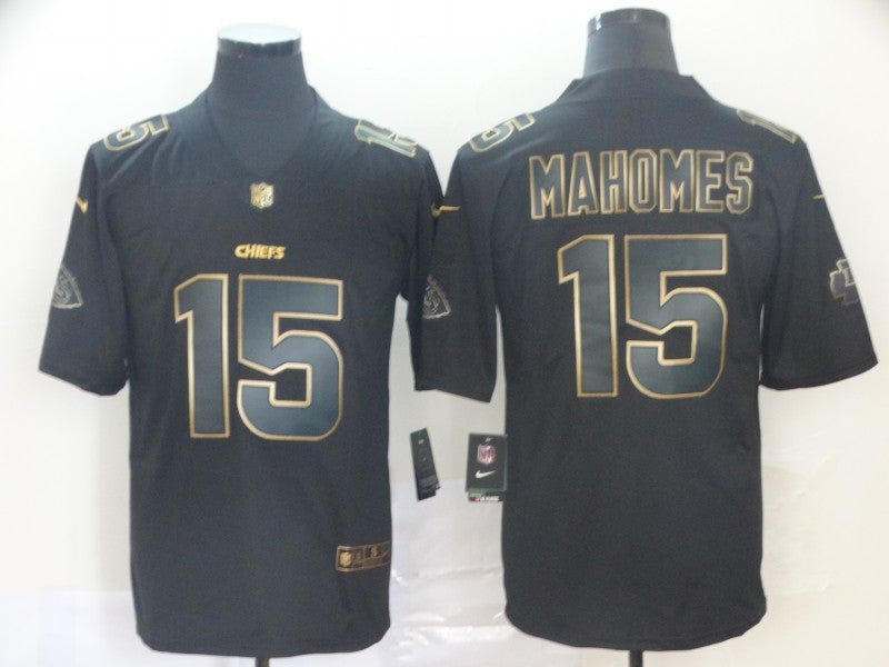 Men's Kansas City Chiefs Patrick Mahomes Black Game Player Jerseys