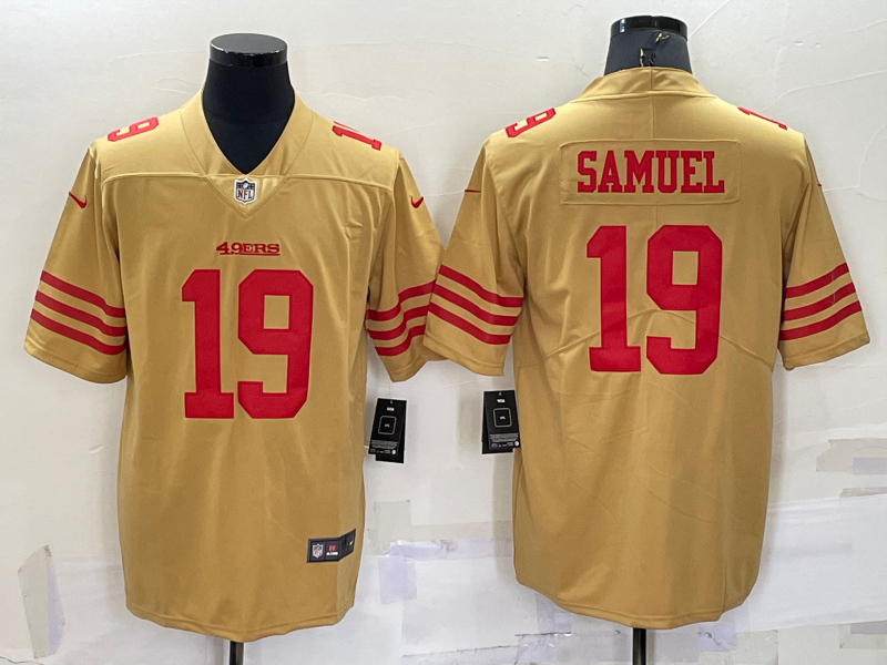 Men's San Francisco 49ers Deebo Samuel #19 Yellow Inverted Legend Jerseys