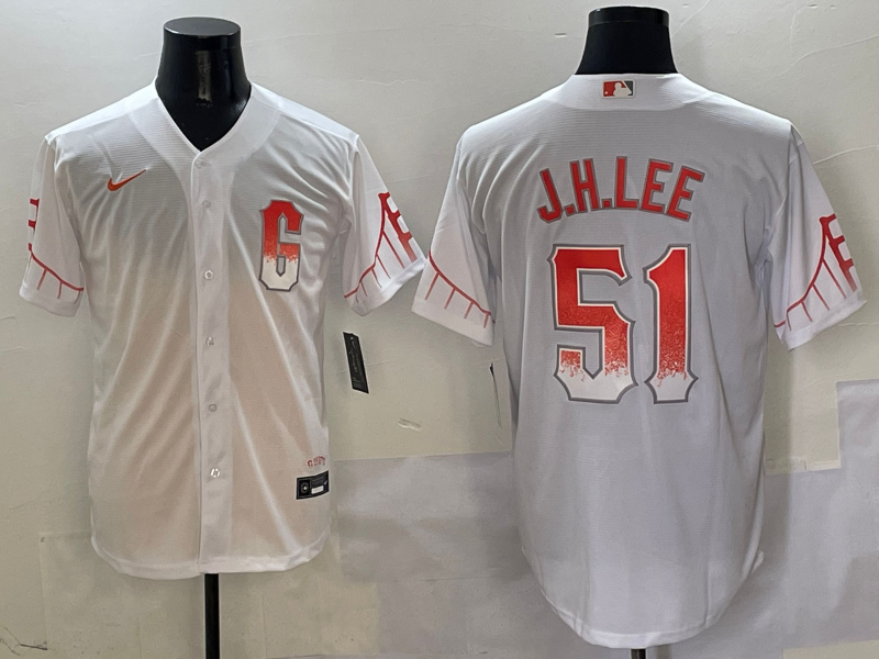 Men's San Francisco Giants Jung Hoo Lee #51 White City Connect Limited Jerseys