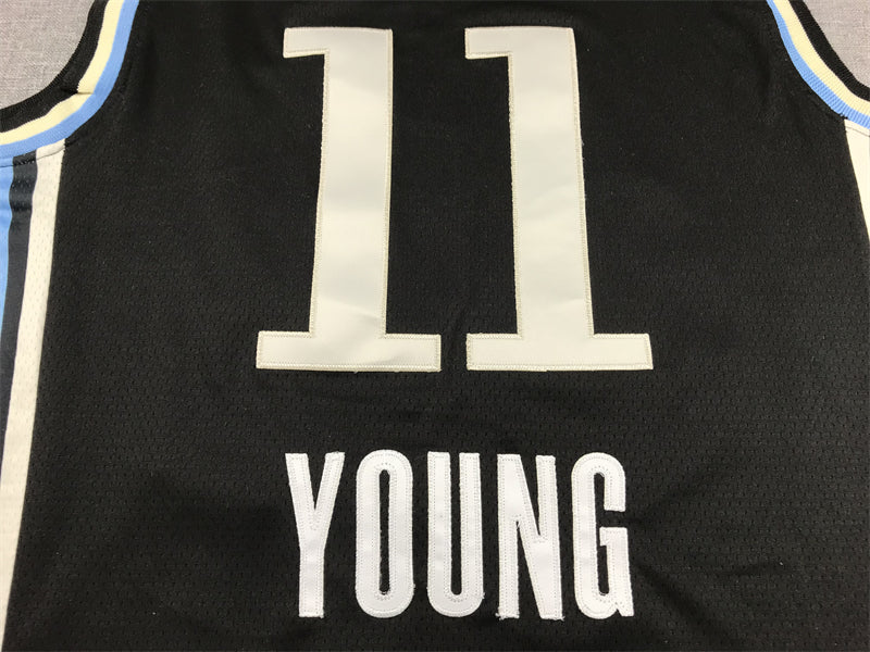 Men's Atlanta Hawks Trae Young #11 Black 2023/24 Swingman Jerseys - City Edition