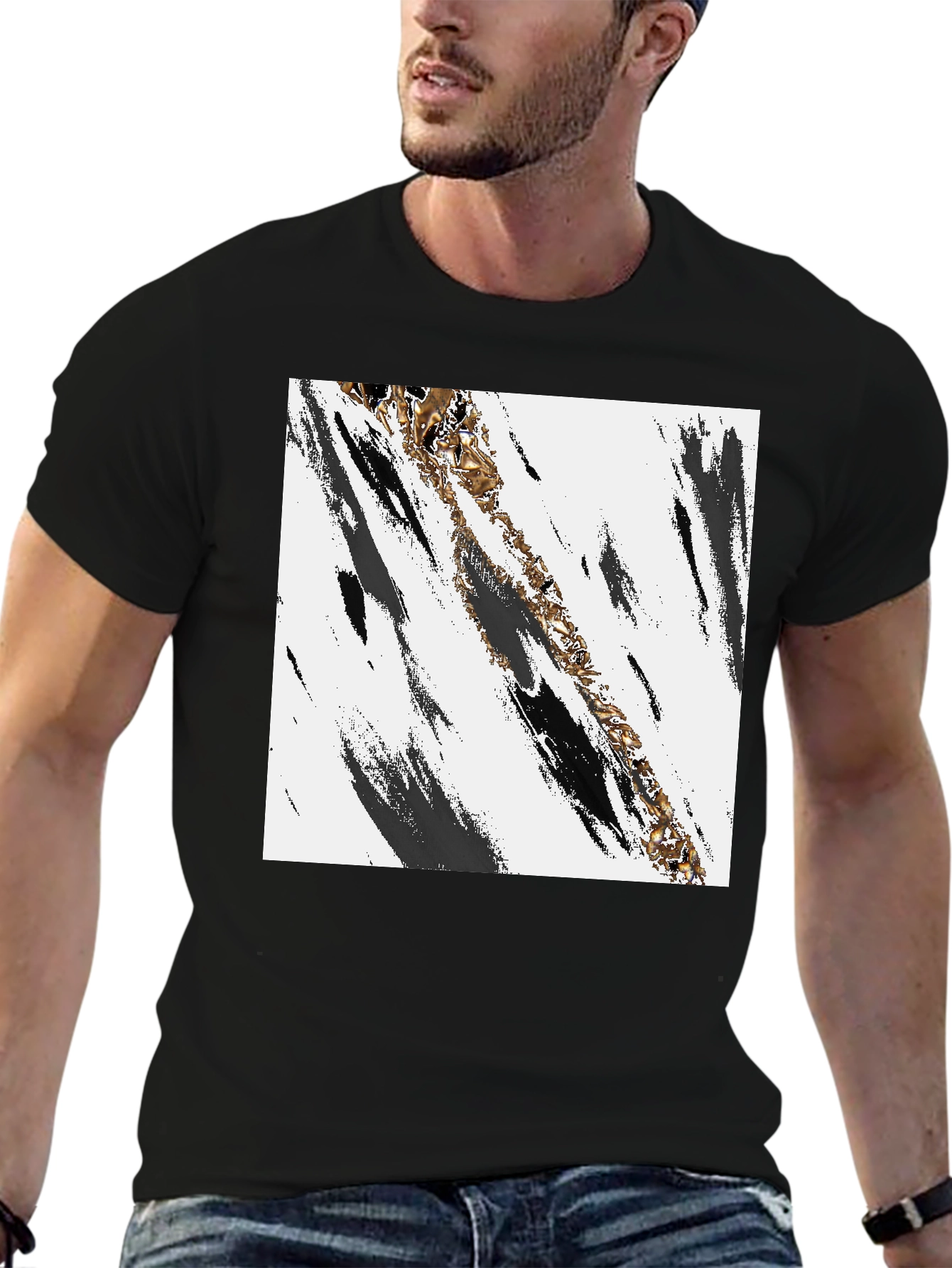 Abstract Art Black T-Shirt