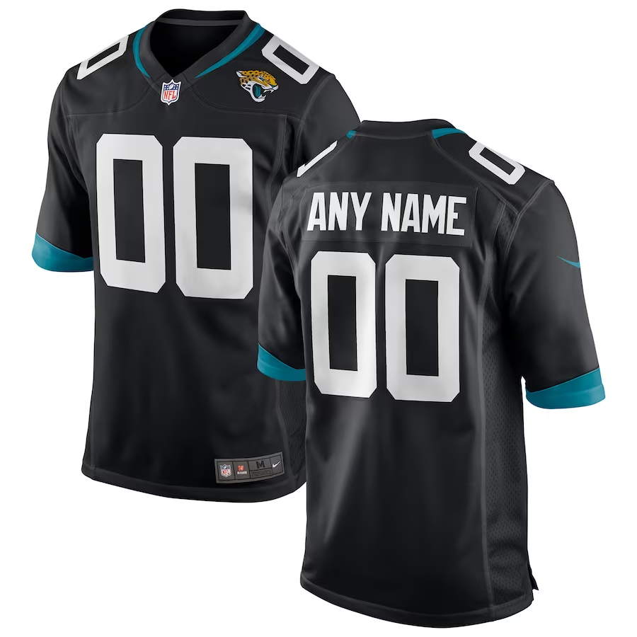 Custom1 Jacksonville Jaguars Black Game Jerseys