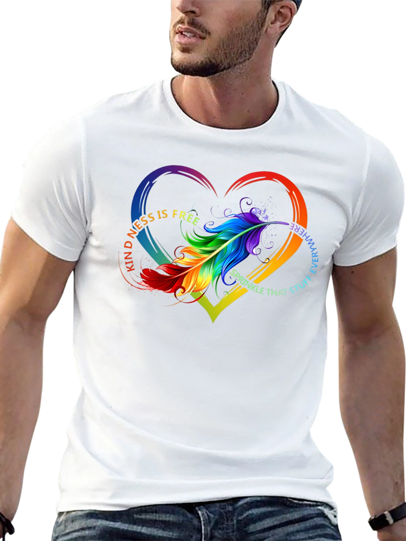 Kindness Feather Heart T-Shirt