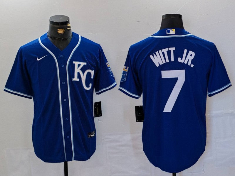Men's Kansas City Royals Bobby Witt Jr. #7 Royal Replica Player Jerseys