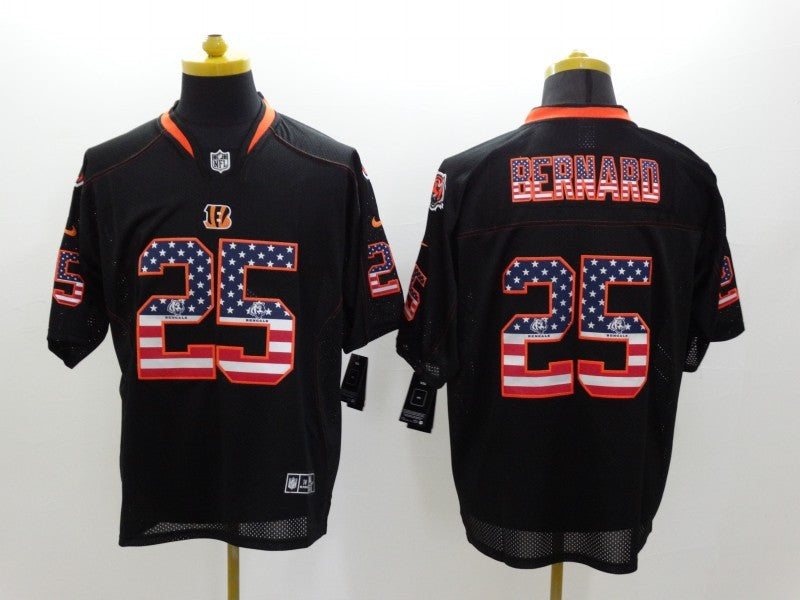 Men's Cincinnati Bengals Giovanni Bernard #25 Black Game Jerseys
