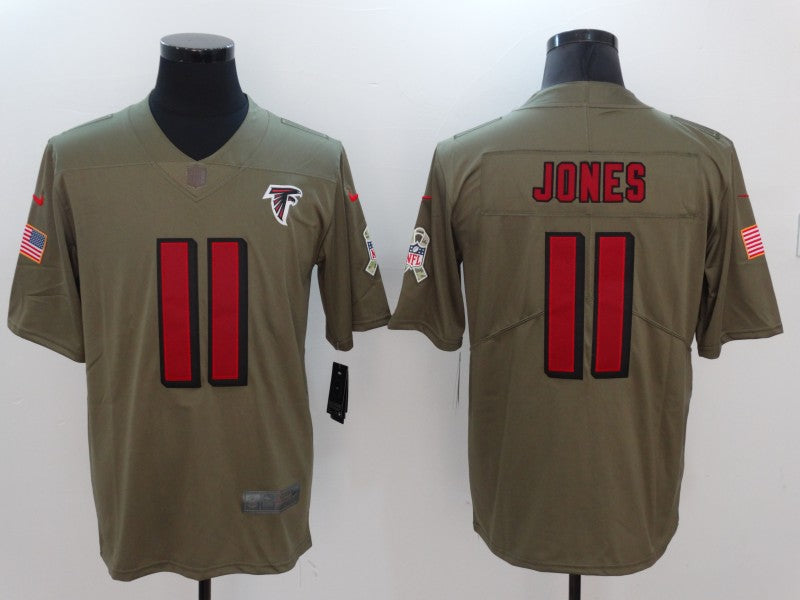 Men's Atlanta Falcons Julio Jones #11 Brown Player Game Jerseys