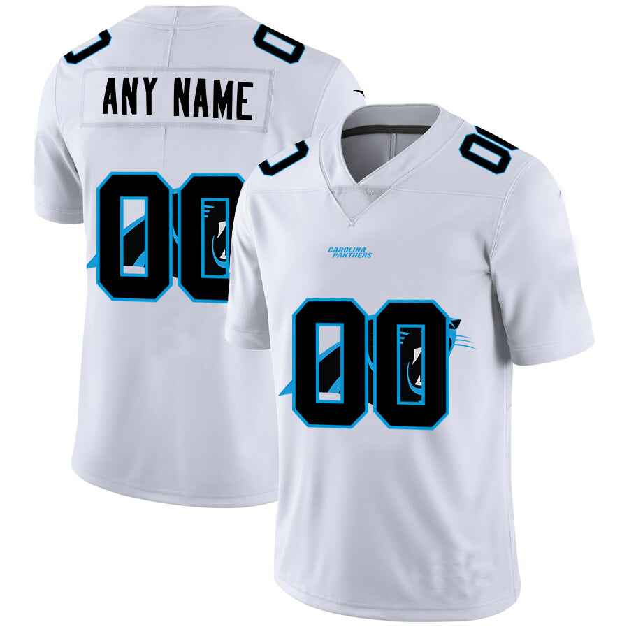 Custom1 Carolina Panthers White Team Big Logo Vapor Untouchable Limited Jerseys Stitched Jerseys Football Jerseys
