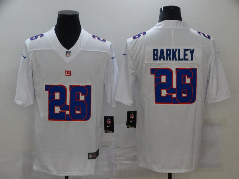 Men's New York Giants #26 Saquon Barkley White Player Game Jerseys