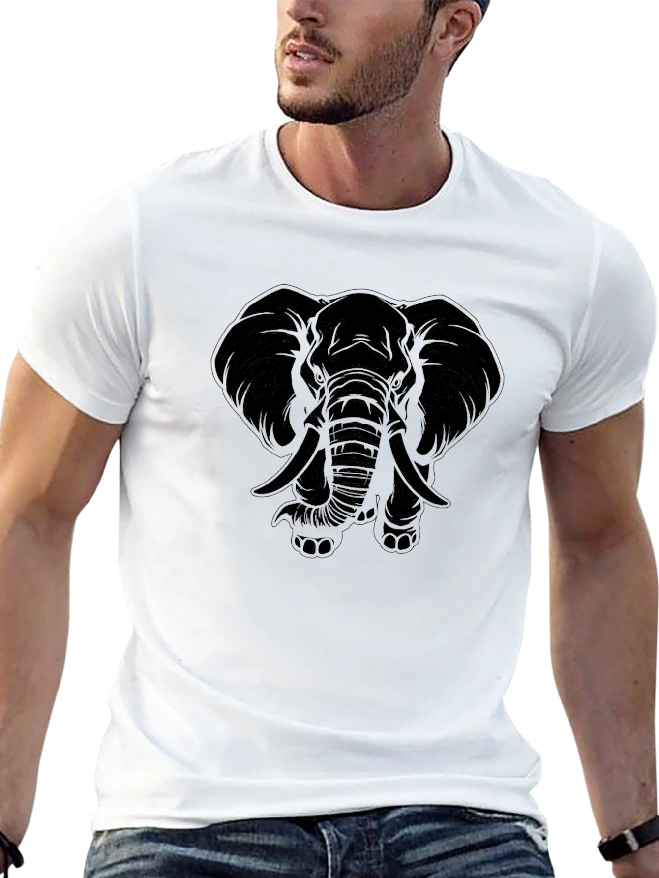 Elephant Graphic Print T-Shirt