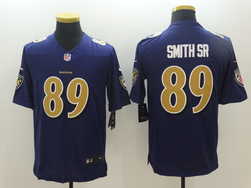 Men's Baltimore Ravens Steve Smith Sr #89 Purple Game Player Jerseys