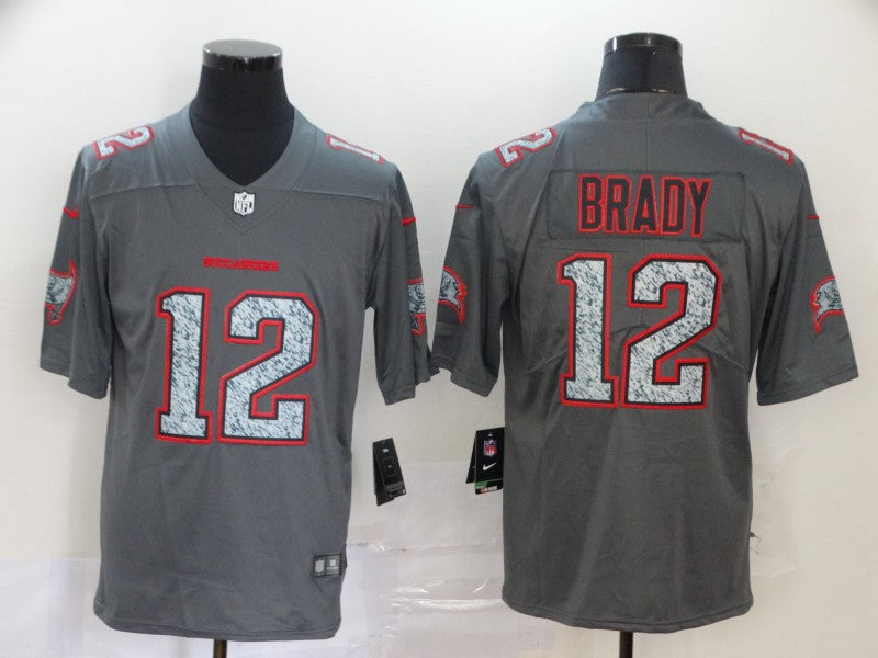 Men's Tampa Bay Buccaneers Tom Brady #12 Gray Alternate Game Jerseys