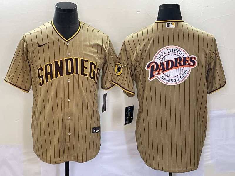 Men's San Diego Padres Tan Alternate Replica Player Jerseys
