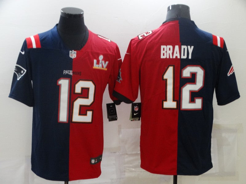 Men's Tampa Bay Buccaneers Tom Brady #12 Blue/Red Game Jerseys