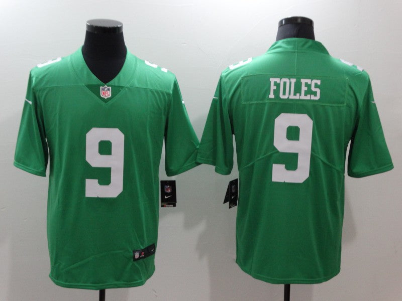 Men's Philadelphia Eagles Nick Foles #9 Green Game Jerseys
