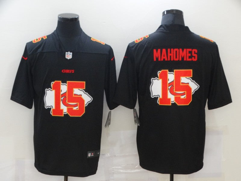 Men's Kansas City Chiefs Patrick Mahomes #15 Black Alternate Player Game Jerseys
