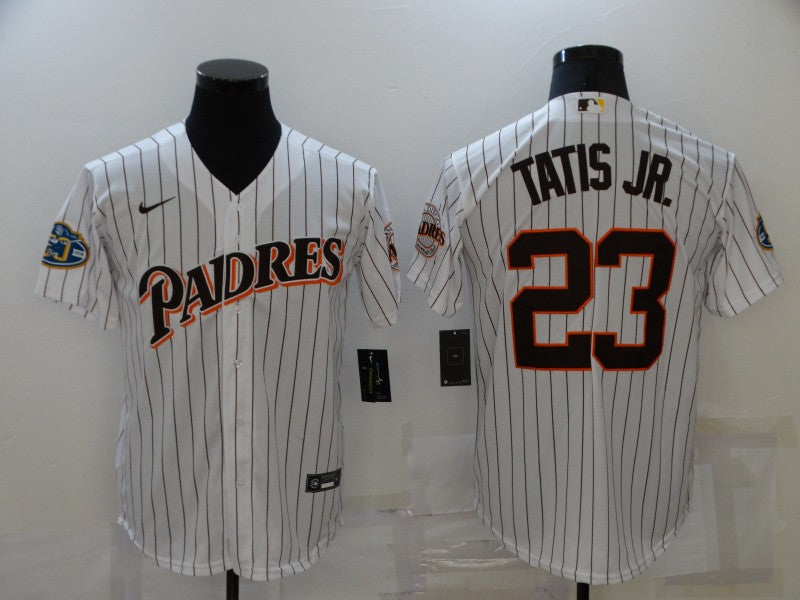 Men's San Diego Padres Fernando Tatis Jr. #23 White Alternate Replica Player Jerseys