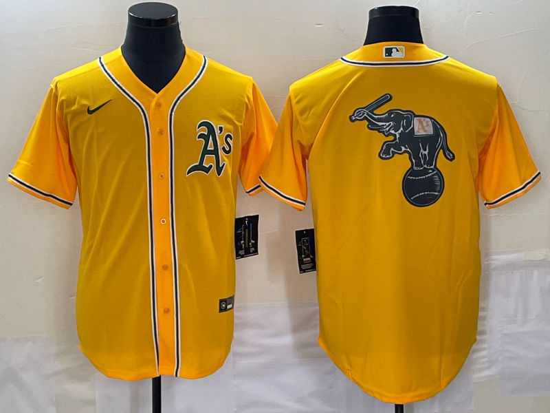 Men's Oakland Athletics Gold Alternate Replica Game Jerseys
