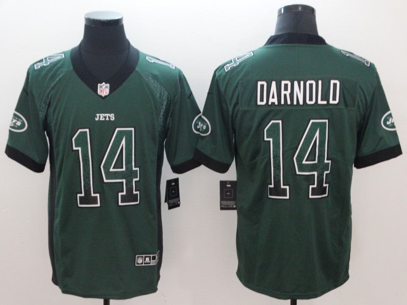 Men's New York Jets #14 Sam Darnold Green Game Player Jerseys