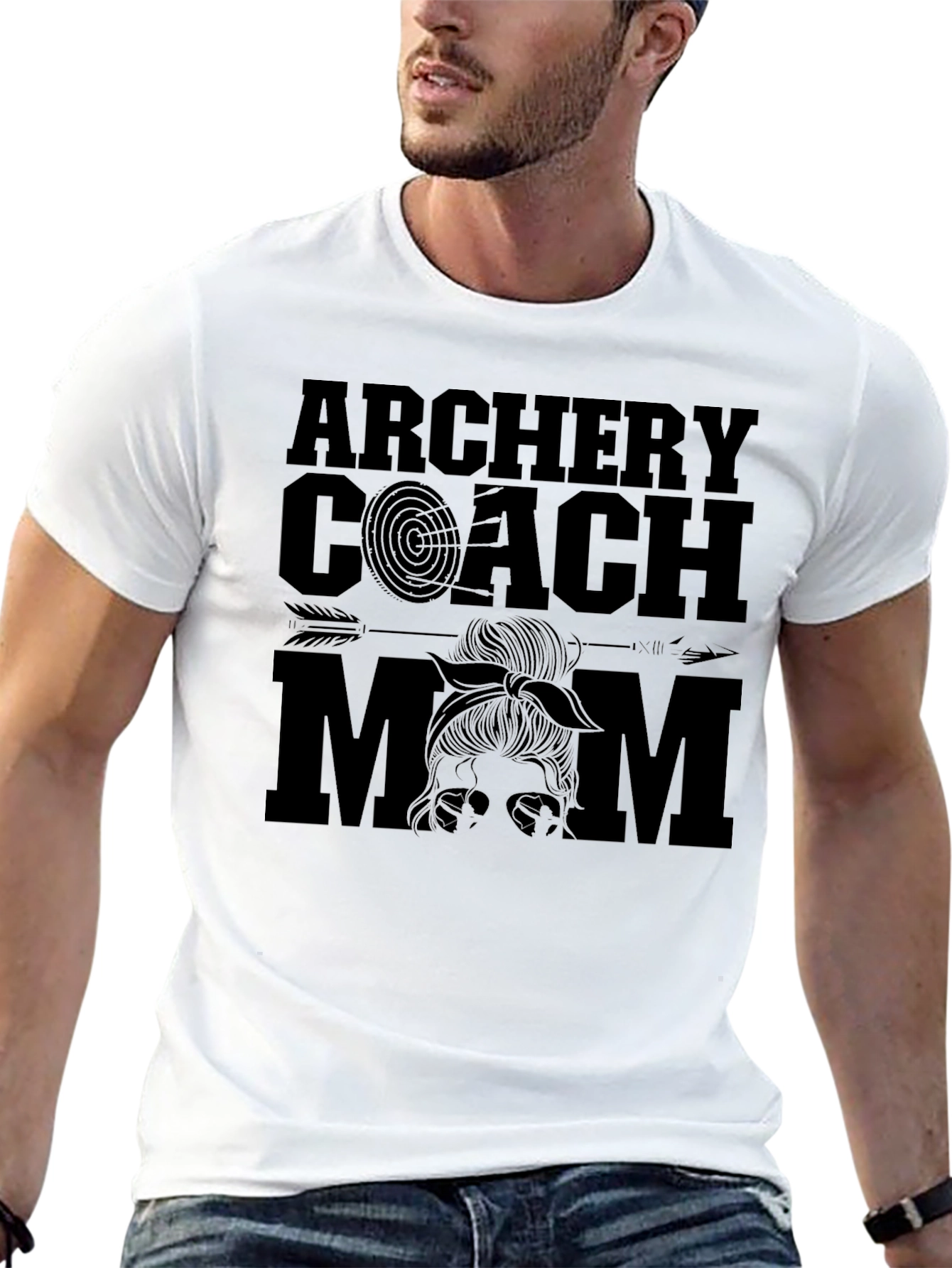 Archery Coach Mom Graphic T-Shirt