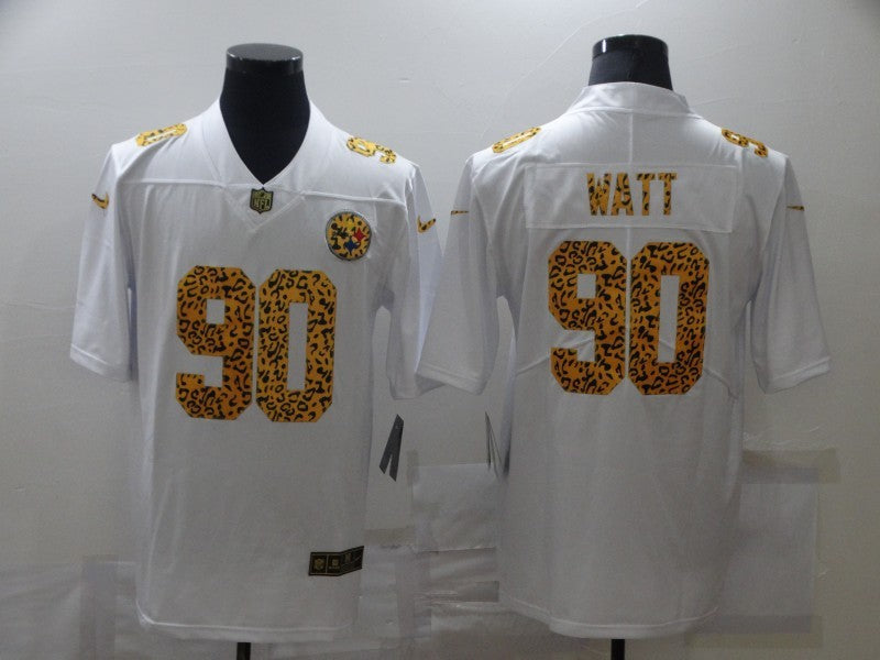 Men's Pittsburgh Steelers T.J. Watt #90 White Game Player Jerseys