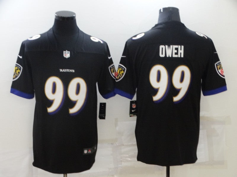 Men's Baltimore Ravens Odafe Oweh #99 Black Game Jerseys