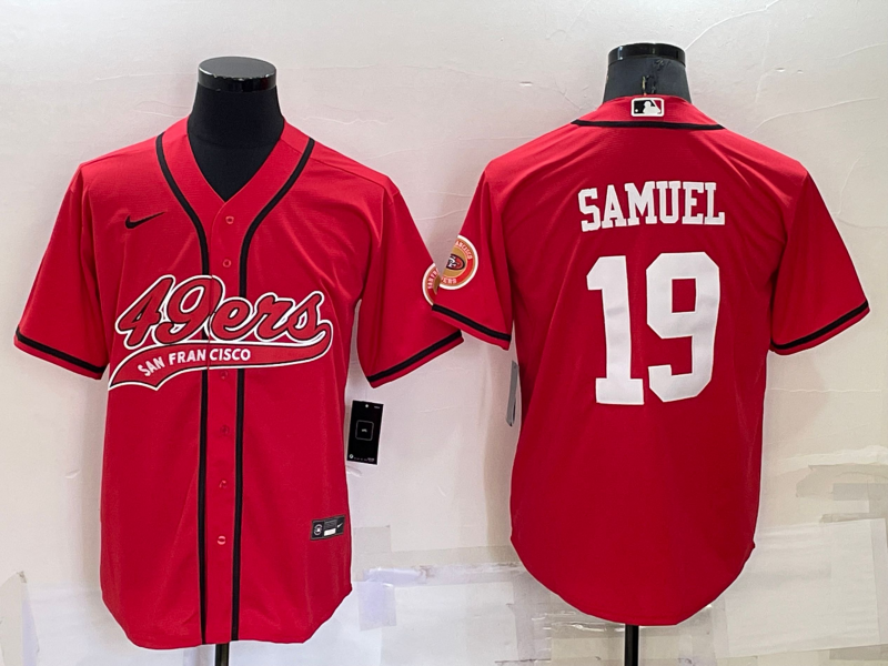 Men's San Francisco 49ers Deebo Samuel #19 Red Game Jerseys Joint Edition