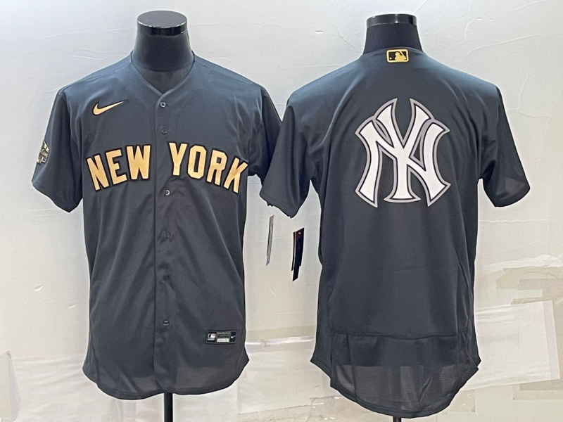 Men's New York Yankees Dark Gray Replica Player Jerseys