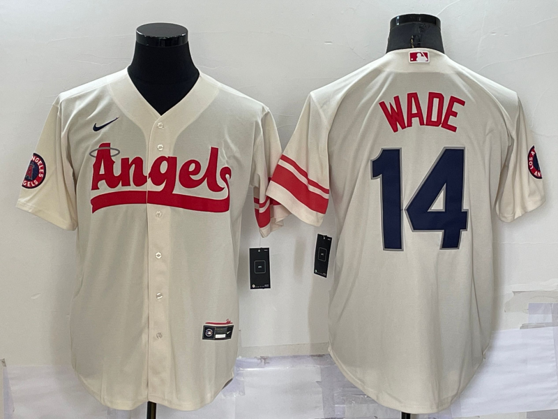 Men's Los Angeles Angels Tyler Wade #14 Cream City Connect Replica Player Jerseys