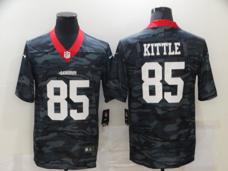 Men's San Francisco 49ers George Kittle #85 Gray Camouflage Game Jerseys