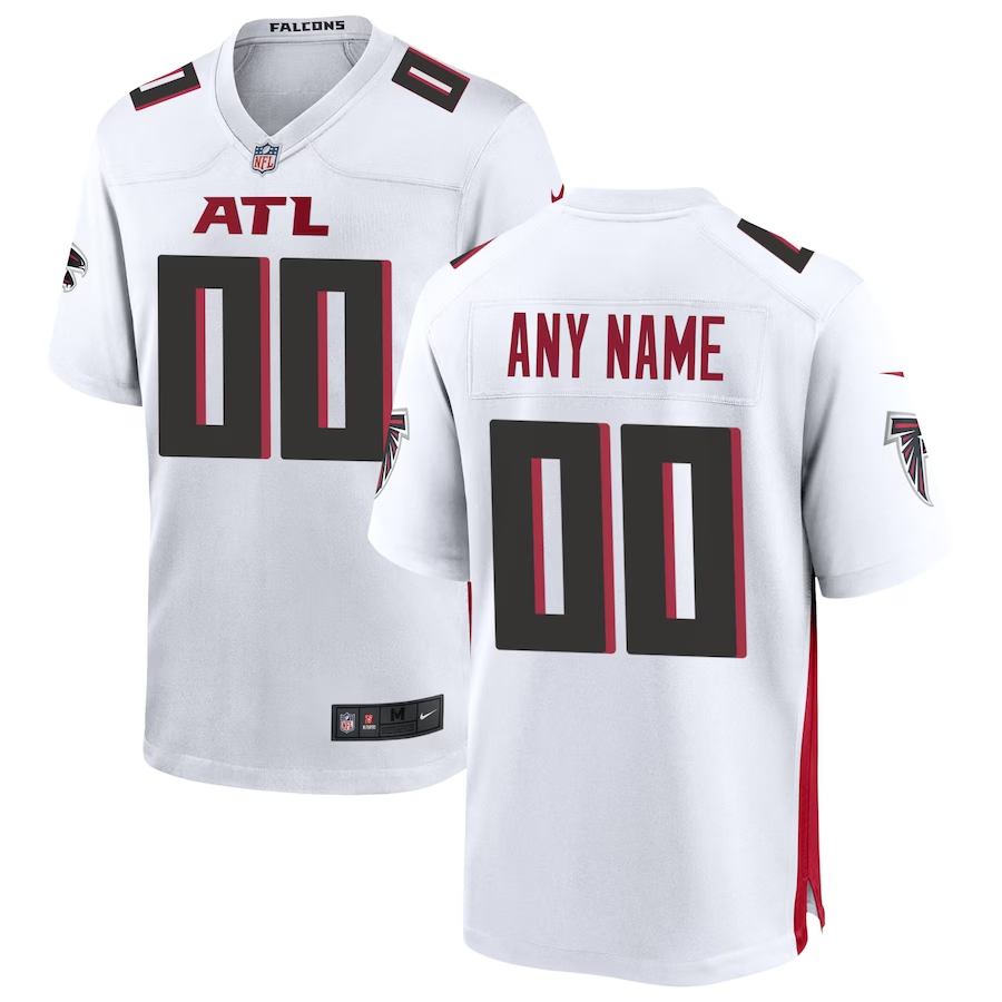 Custom1 Atlanta Falcons White Game Jerseys