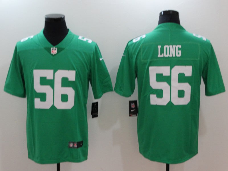 Men's Philadelphia Eagles Chris Long #56 Green Game Jerseys
