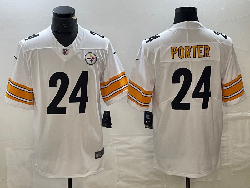 Men's Pittsburgh Steelers Joey Porter Jr. #24 White Player Jerseys