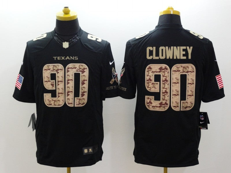 Men's Houston Texans Jadeveon Clowney #90 Black Game Player Jerseys