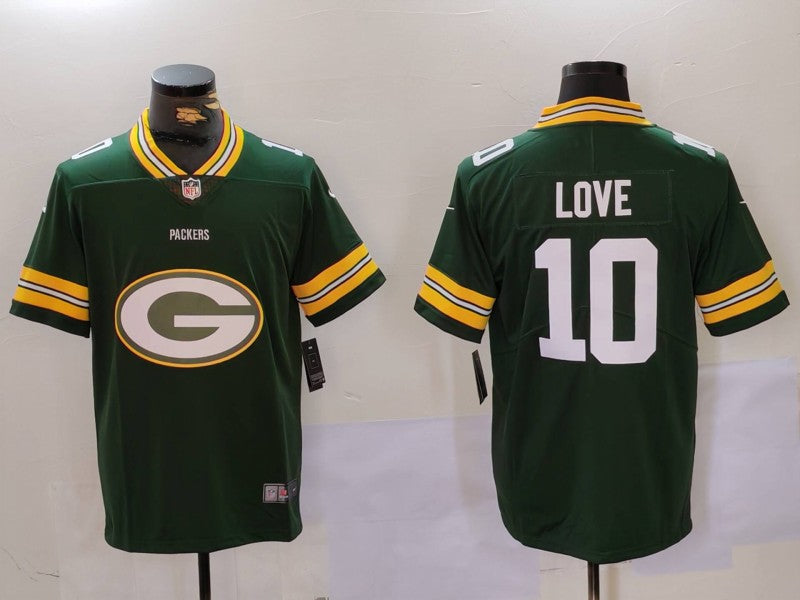 Men's Green Bay Packers Jordan Love #10 Green Player Jerseys