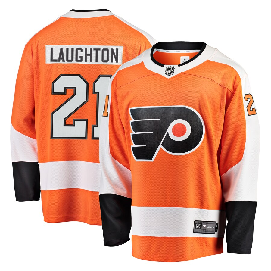 Men's Philadelphia Flyers Scott Laughton #21 Orange Replica Player Jerseys