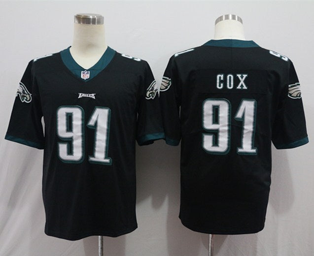 Men's Philadelphia Eagles Fletcher Cox #91 Black Game Jerseys
