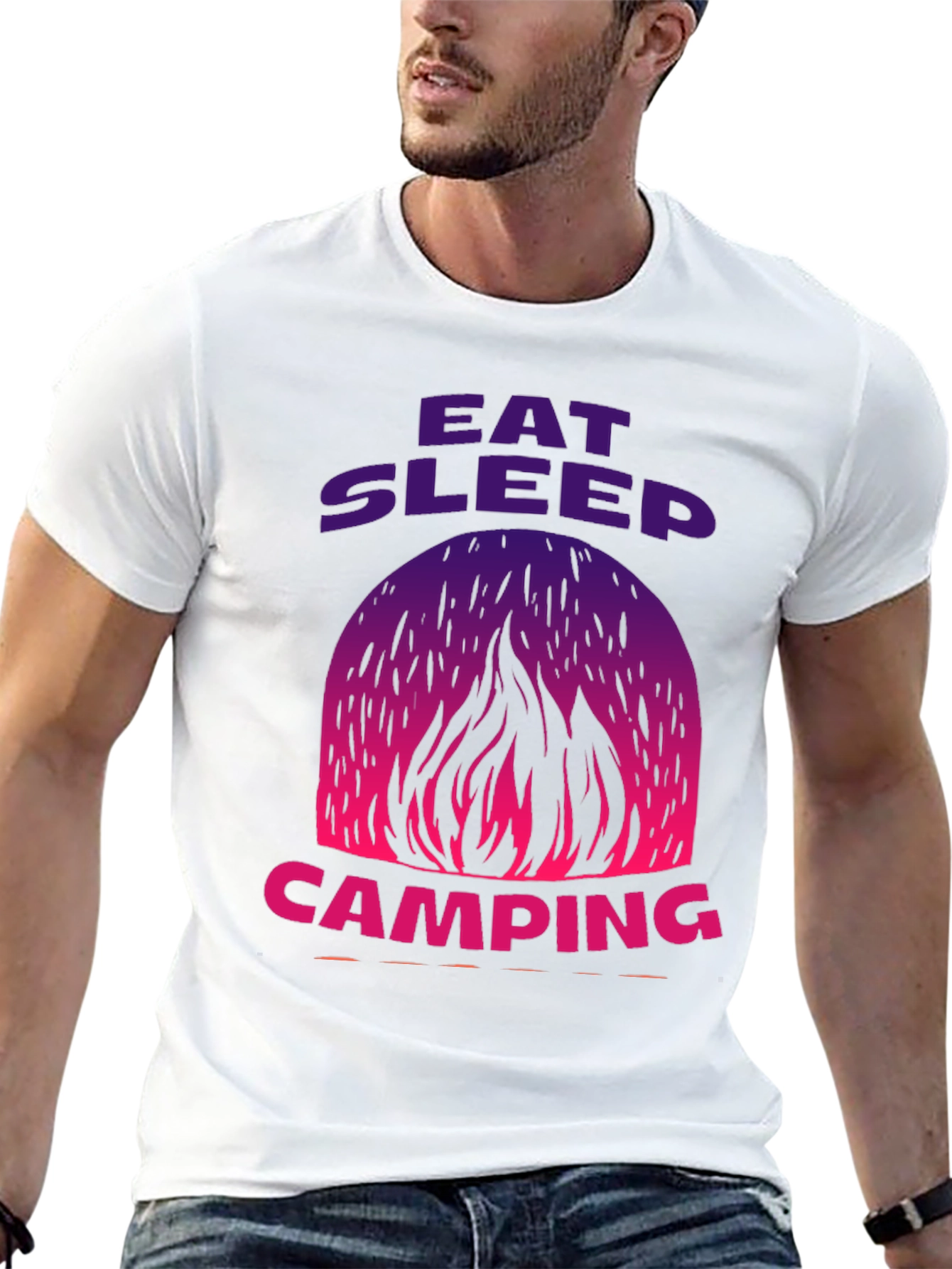 Eat Sleep Camping Graphic T-Shirt