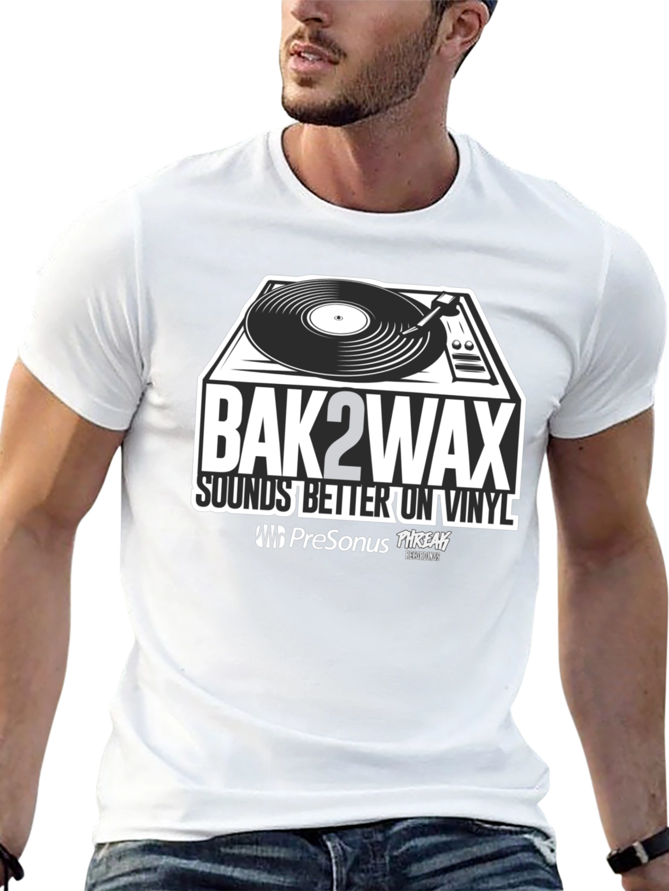 Bak2Wax Sounds Better On Vinyl Graphic T-Shirt