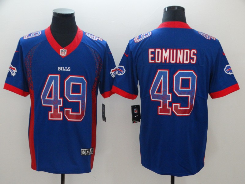 Men's Buffalo Bills Tremaine Edmunds #49 Blue Game Jerseys